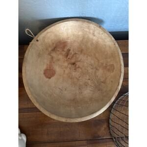 12 inch primitive vintage dough bowl